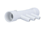 Manifold, PVC, Waterway, 1/2"S x 1/2"S x 3 3/8"B Ports : 672-0550