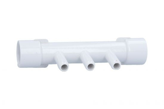 Manifold, PVC, Waterway, 1/2"S x 1/2"S x 3 3/8"B Ports : 672-0550