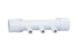 Manifold, PVC, Waterway, 1/2"S x 1/2"S x 3 3/8"B Ports : 672-0550