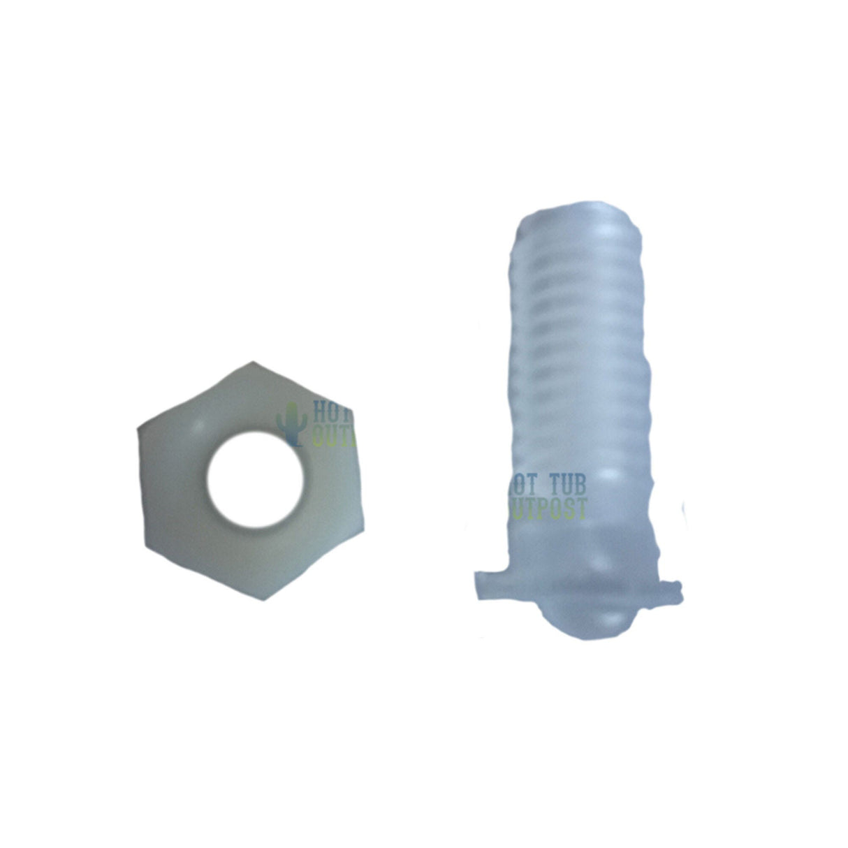 Light Lens, Waterway, Fiber Optic/LED, 1" Face, Threaded, 1/2" Hole, With Nut and Gasket : 633-7068