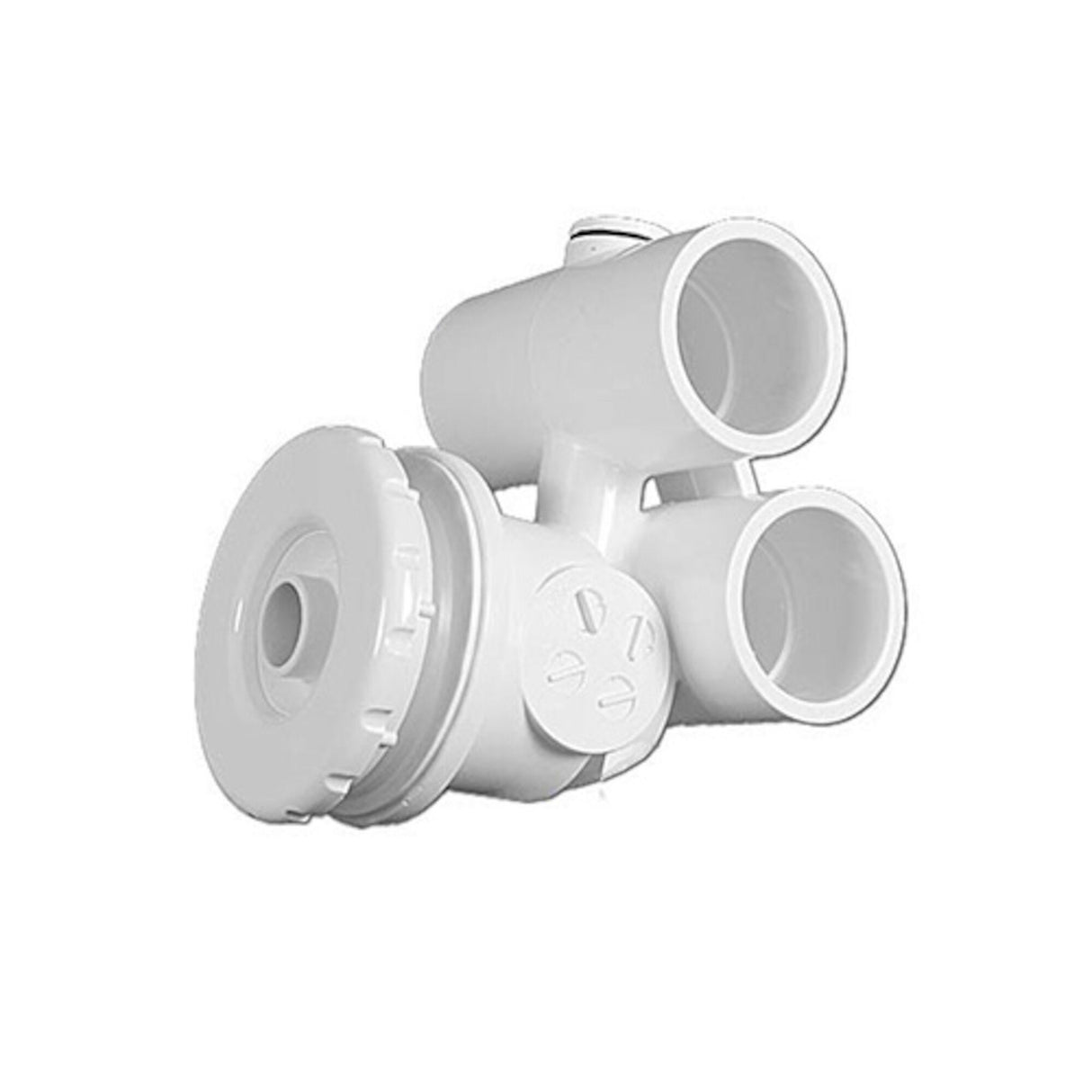 Jet Assembly, HydroAir Micro Magna, Tee Body, 1"S Water x 1"S Air, White : 10-4940-WHT