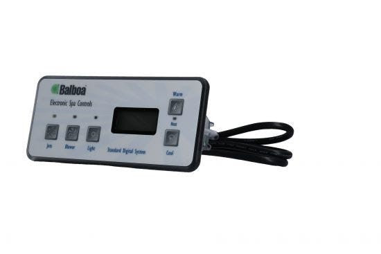 Spaside Control, Balboa Standard Digital, 5-Button, LCD, Jet1-Blower : 50798