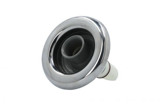Jet Internal, Waterway Whirlpool, Adjustable, 5" Face, Gray w/ Stainless Escutcheon : 212-2067S