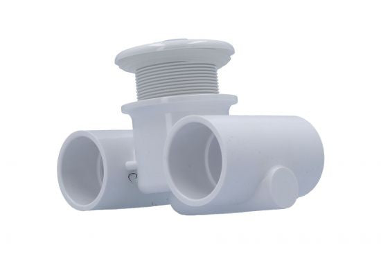 Jet Assembly, HydroAir Hydro-Jet, Extended, 1-1/2"S Water x 1-1/2"S Air, White : 10-5300-WHT