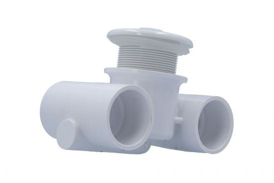 Jet Assembly, HydroAir Hydro-Jet, Extended, 1-1/2"S Water x 1-1/2"S Air, White : 10-5300-WHT