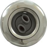 Jet Intl, WW Poly Storm, 4"fd, Twin Roto, Smth Scall, SS/Gry, Thd : 229-5537S - Waterway Plastics - 8.06105E+11 - PartsForSpas.com