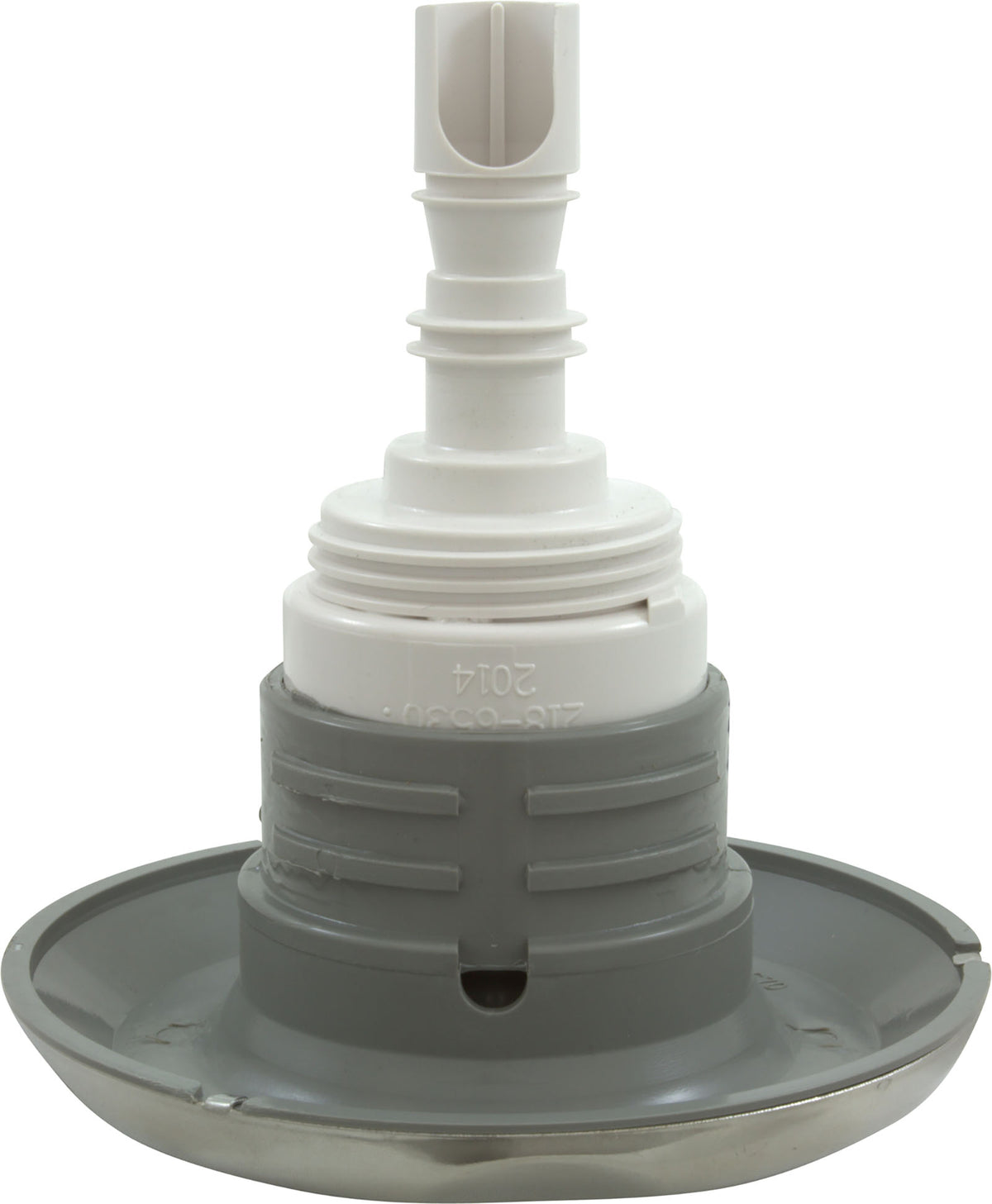 Jet Intl, WW Poly Storm, 4"fd, Twin Roto, Smth Scall, SS/Gry, Thd : 229-5537S - Waterway Plastics - 8.06105E+11 - PartsForSpas.com