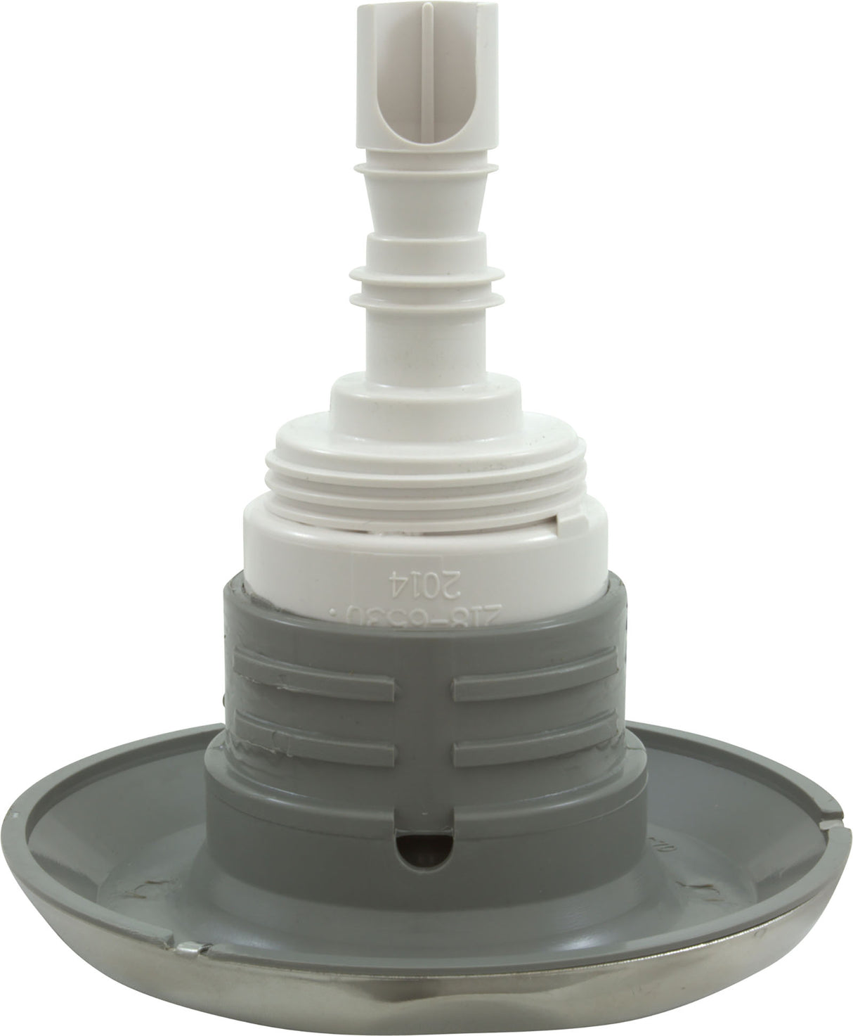 Jet Intl, WW Poly Storm, 4"fd, Twin Roto, Smth Scall, SS/Gry, Thd : 229-5537S - Waterway Plastics - 806105440167 - PartsForSpas.com