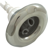 Jet Intl, WW Poly Storm, 4"fd, Twin Roto, Smth Scall, SS/Gry, Thd : 229-5537S - Waterway Plastics - 8.06105E+11 - PartsForSpas.com