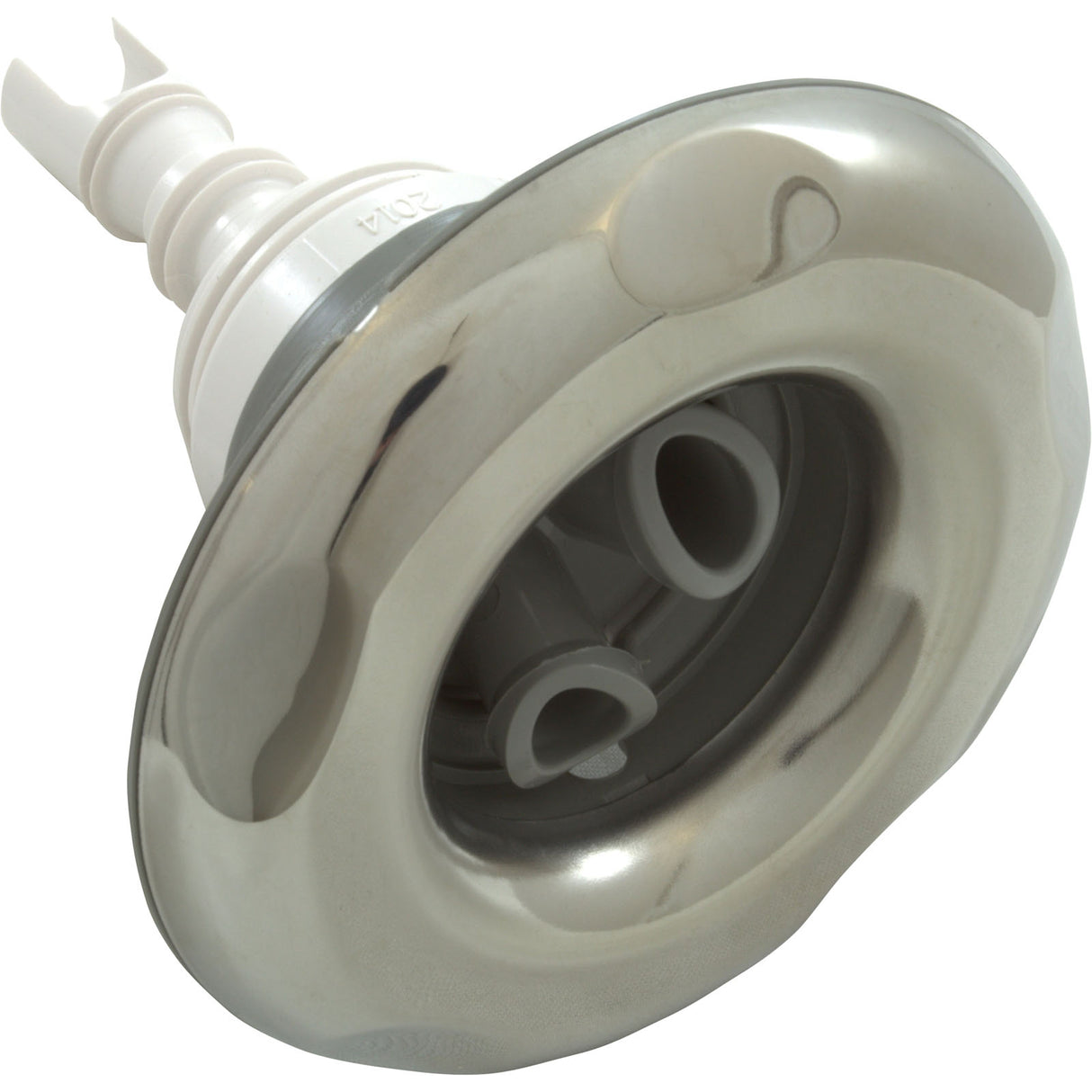 Jet Intl, WW Poly Storm, 4"fd, Twin Roto, Smth Scall, SS/Gry, Thd : 229-5537S - Waterway Plastics - 806105440167 - PartsForSpas.com