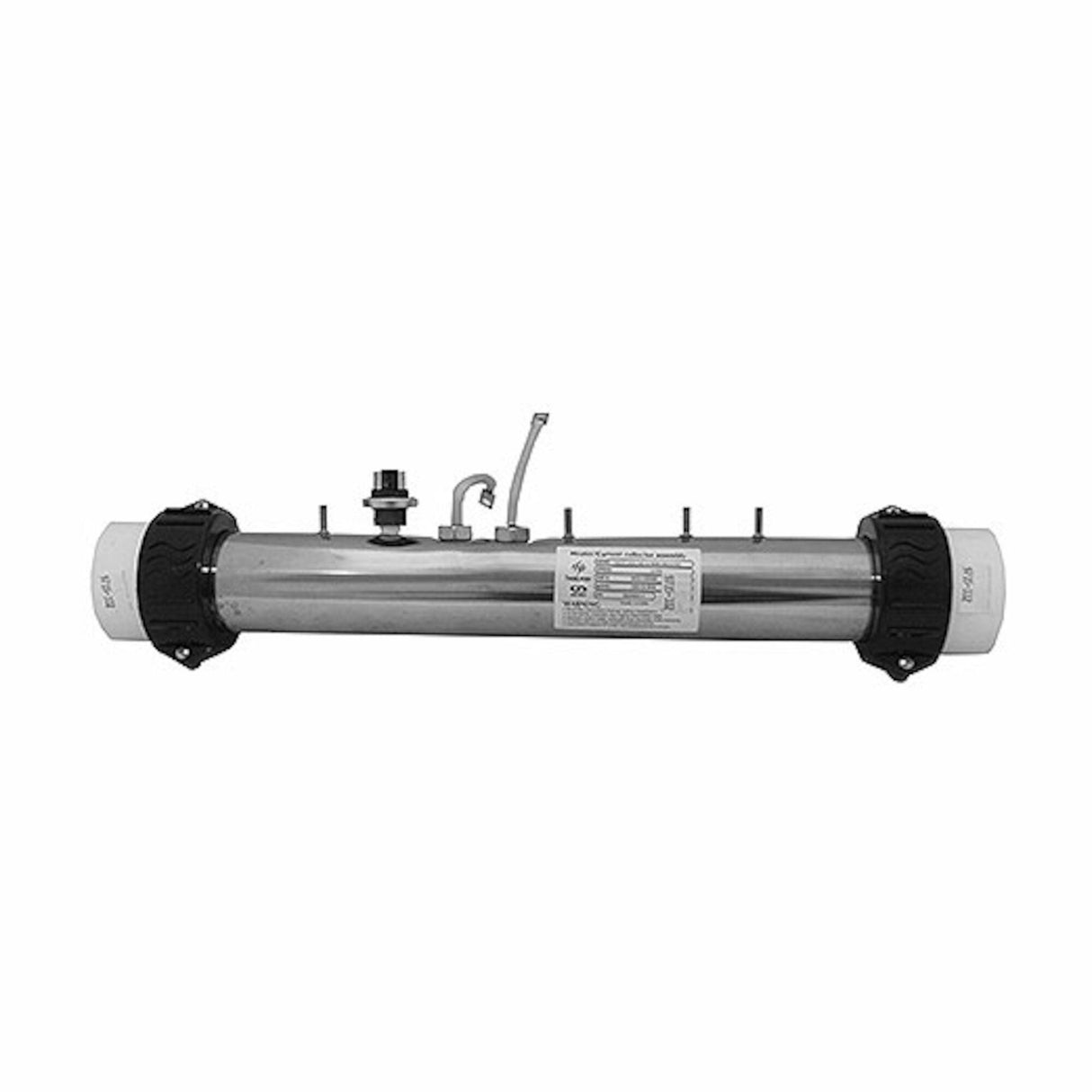 Heater Assembly, Gecko Heat.Wav, M-Class/MSPA, 4.0kw, 240v, 2" x 15", w/Leads, Pressure Switch & Tailpieces : 9920-100346