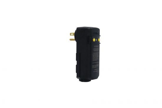 GFCI, Leviton, Cord End, 90Â°, 115V, 15 Amp, No Cord, Black : 16693