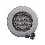 Jet Assembly, Waterway, Master Massage, Non-Adj, 7-1/2"Face, 5-Scallop, 1/2" s air, 1-1/2" s water : 210-8167