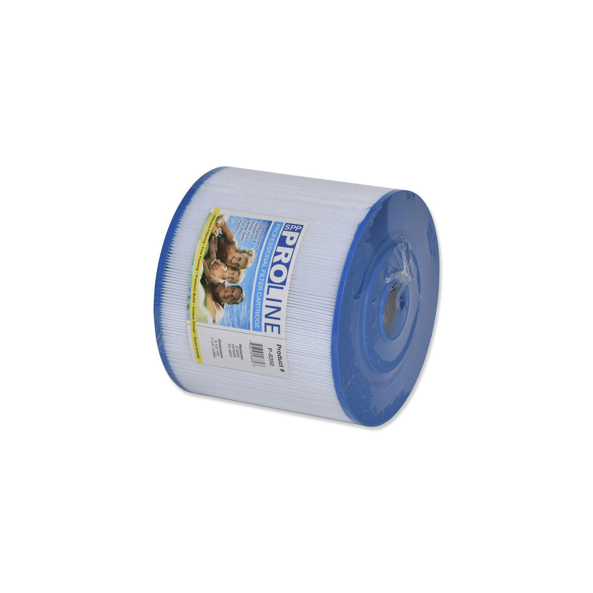 Filter Cartridge, Proline, Diameter: 8-1/2", Length: 7-1/4", Top: 1-9/10" Open, Bottom: 2-3/8" Open w/ Slots, 50 sq ft : P-8350