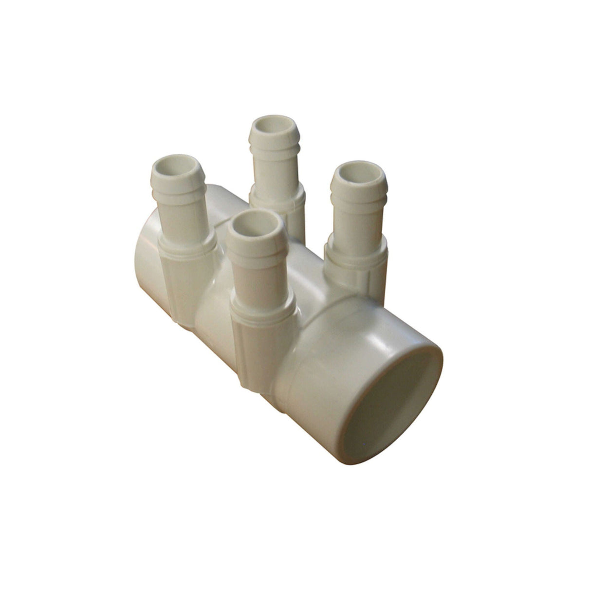 Manifold, PVC, Balboa, 2"Slip x 2"Spigot x 4 3/4"Ribbed Barb Ports : 53016300