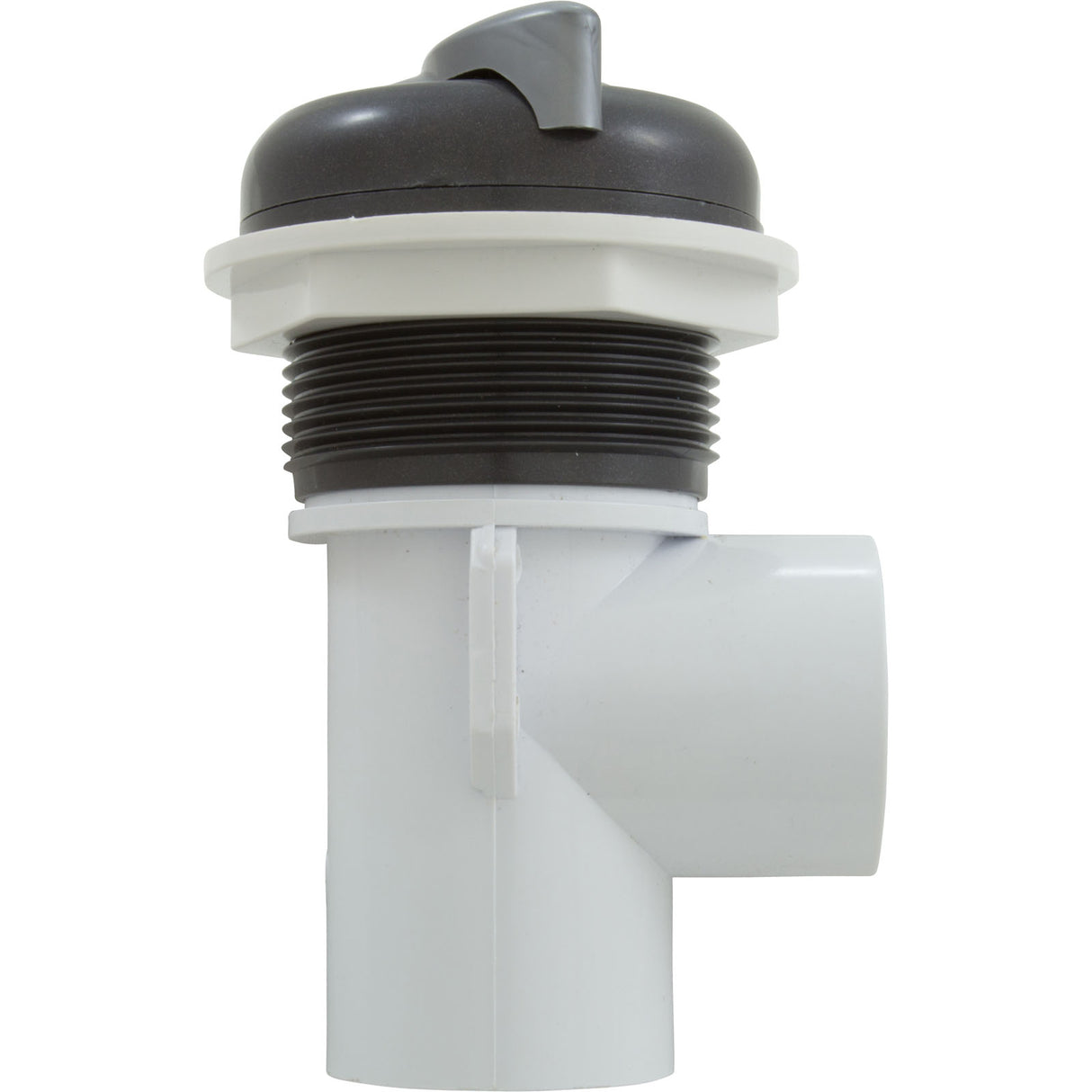 Diverter Valve, Cmp, 2-1/16"Hs, 1"S, S-Handle, Gry/Slvr : 25031-107-000 - Custom Molded Products - 25031-107-000 - PartsForSpas.com