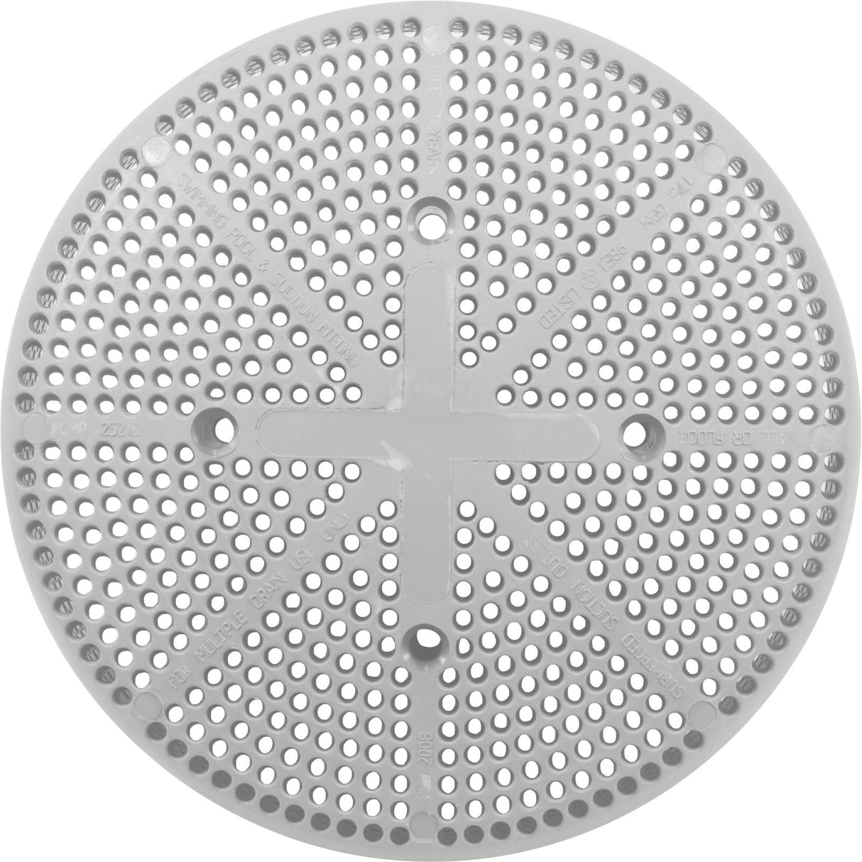 Suction Cover Only, CMP, Fiberglass Pool, (Vgba) White : 25215-000-003