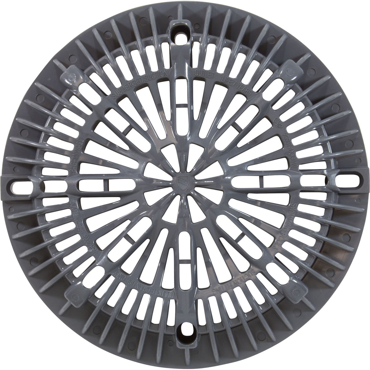 8" Galaxy Drain Cover With Screw Pack, Dk Gray : 25507-107-000