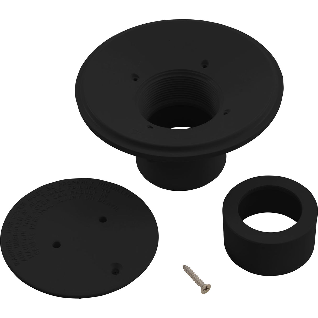 Floor Inlet Fittng (2Ins W/1.5Inred) Black : 25527-104-000
