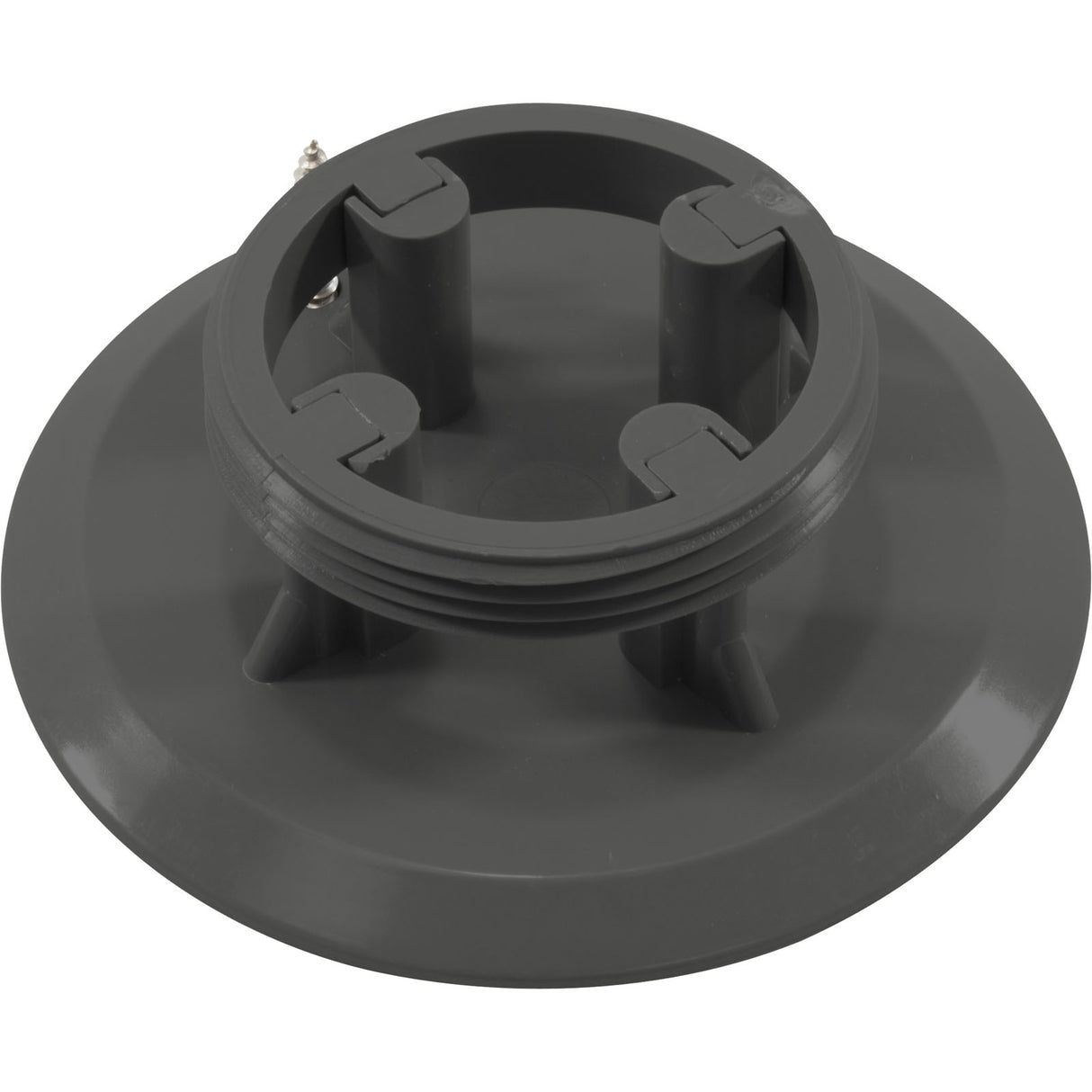 Adj Floor Inlet Fitting (2" S) Cover And Screw Dark Gray : 25527-107-100 - Custom Molded Products - 849640007785 - PartsForSpas.com