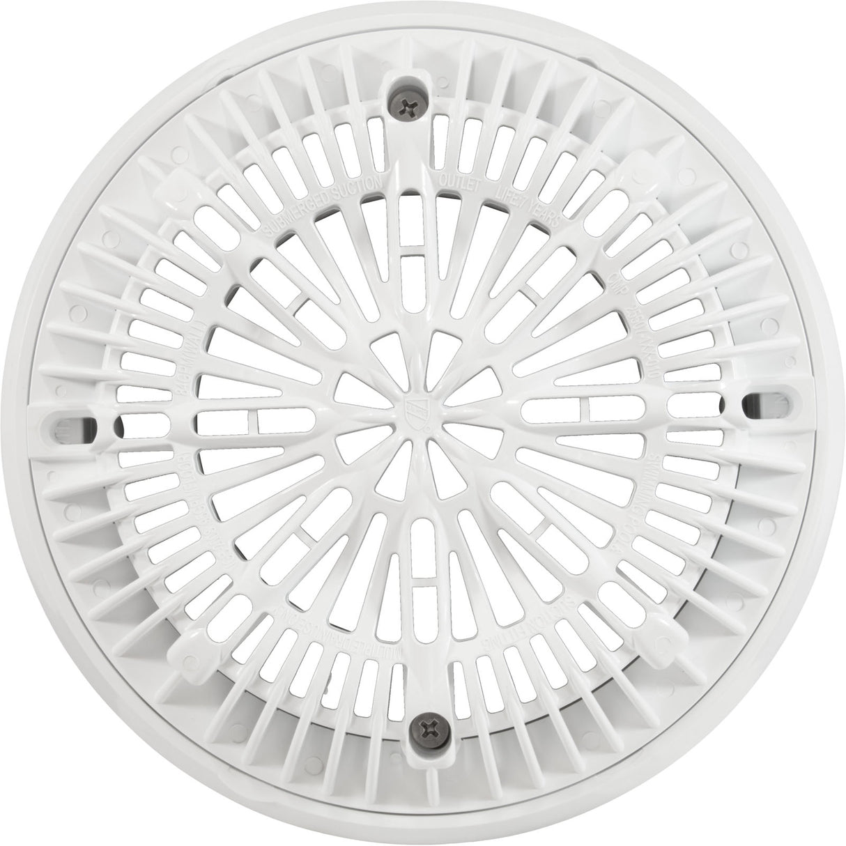 Gunite Main Drain Frame, Galaxy Lid (Av) , White : 25531-000-000