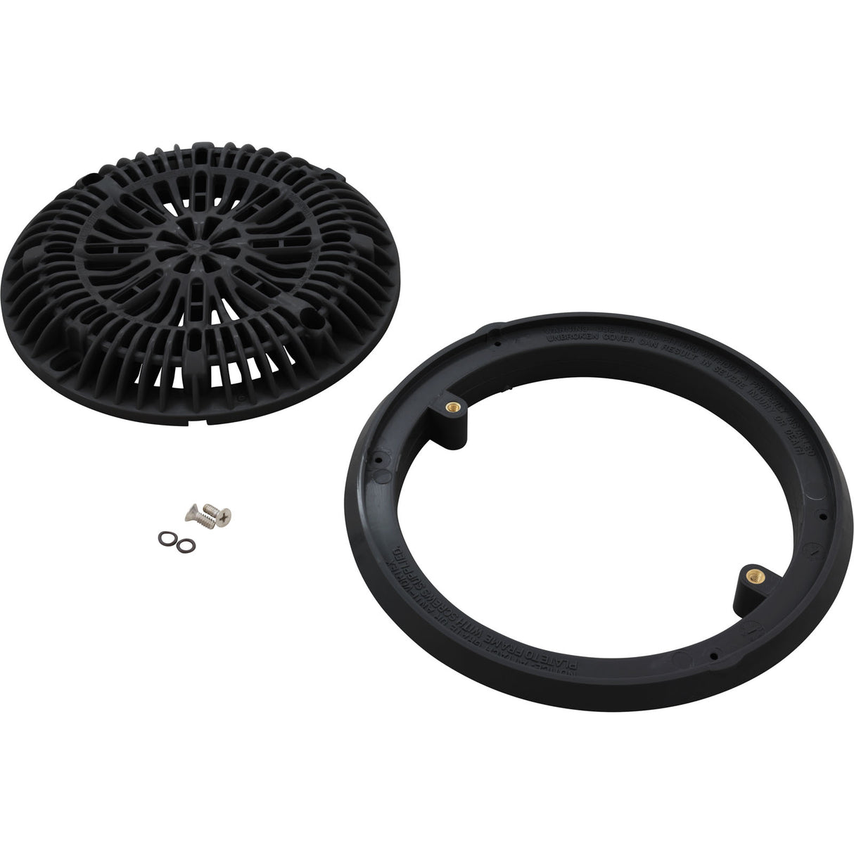 Gunite Main Drain Frame, Galaxy Lid (Av) , Black : 25531-004-000