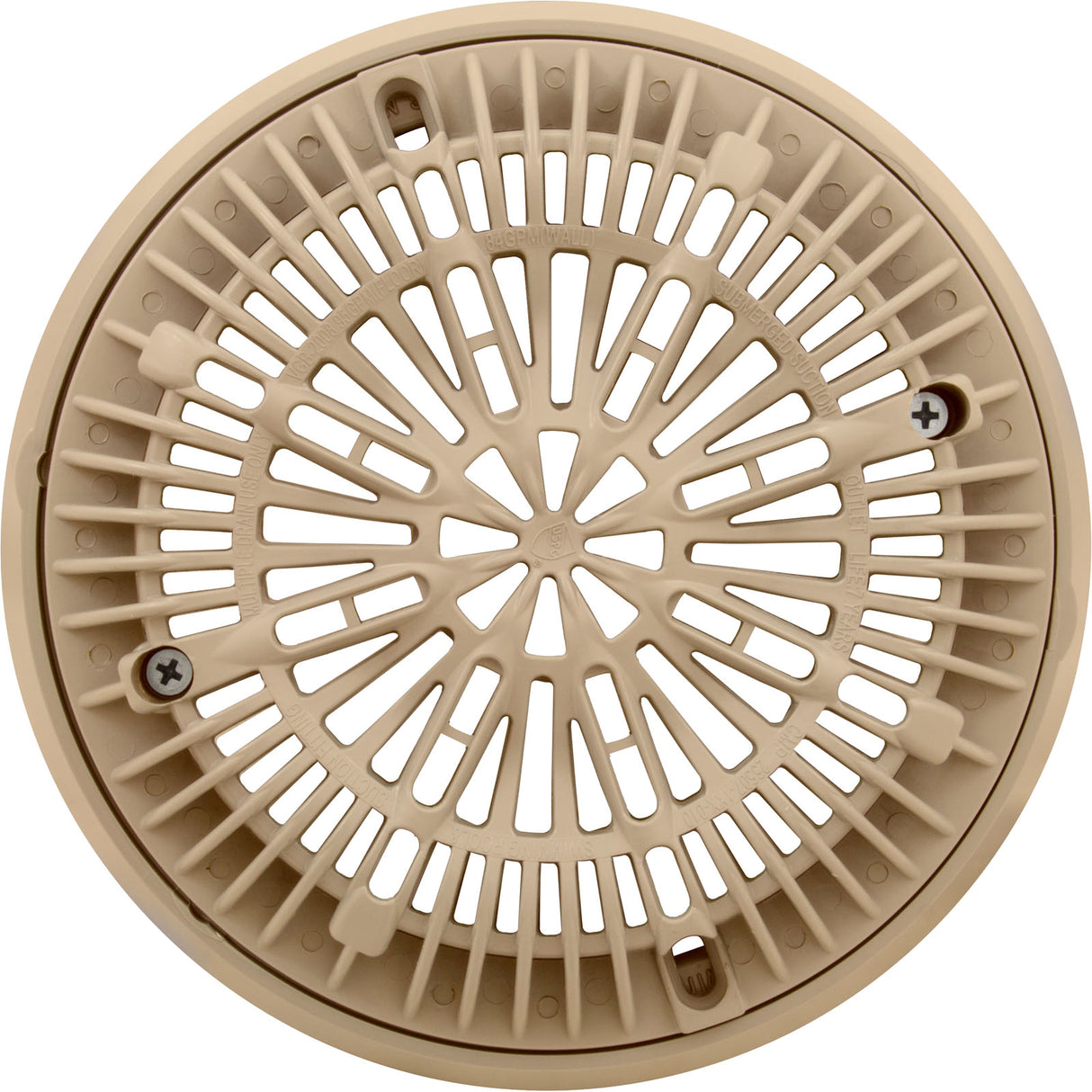 Gunite Main Drain Frame, Galaxy Lid (Av) , Tan : 25531-039-000