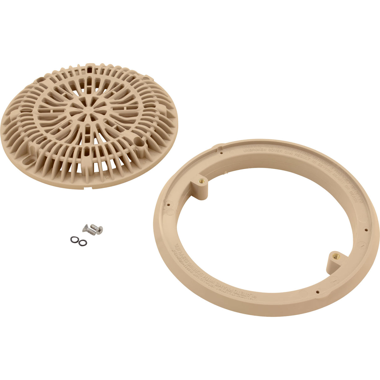 Gunite Main Drain Frame, Galaxy Lid (Av) , Tan : 25531-039-000