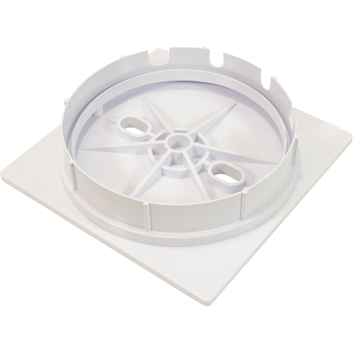 Square Lid And Collar Assembly, White : 25538-900-000 - Custom Molded Products - 25538-900-000 - PartsForSpas.com