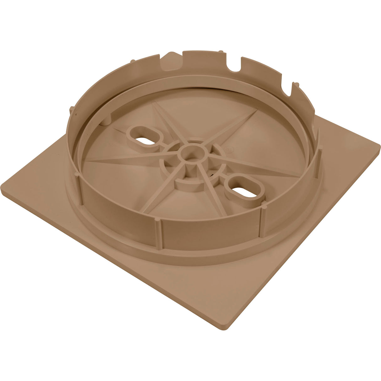 Square Lid And Collar Assembly, Tan : 25538-909-000 - Custom Molded Products - 849640008638 - PartsForSpas.com