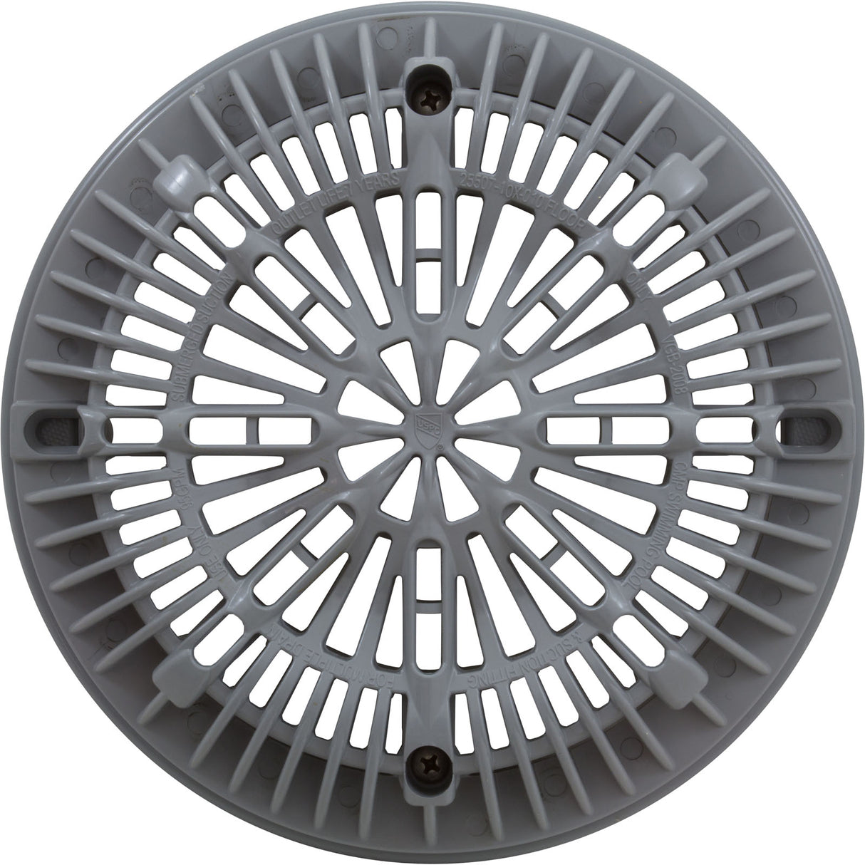 Vinyl Liner Pool Main Drain Ring, 8" Galaxy Lid (Gray) : 25548-001-000