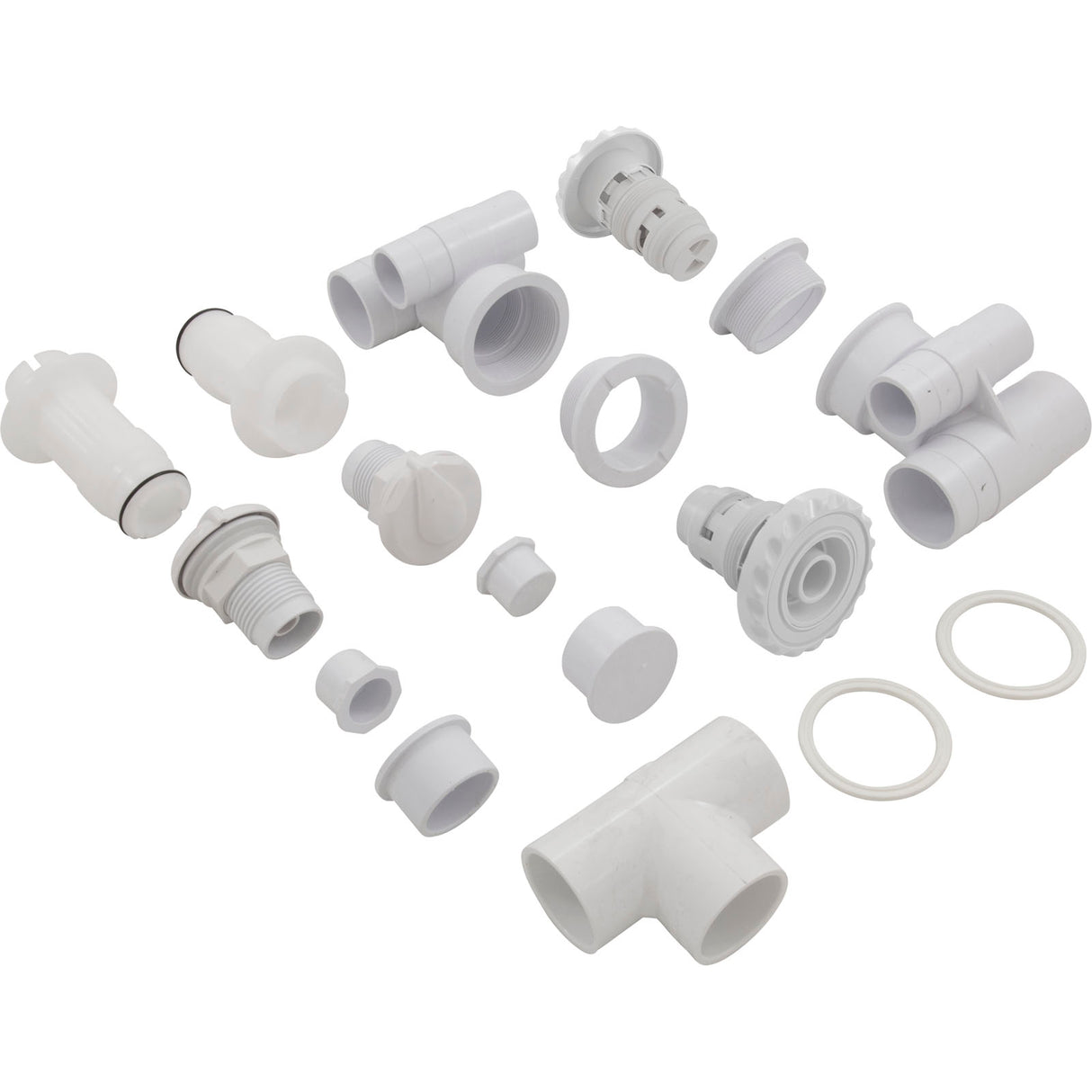 Step Jet Kit, 2 Jet Dir, White : 25591-910-100 - Custom Molded Products - 849640016718 - PartsForSpas.com