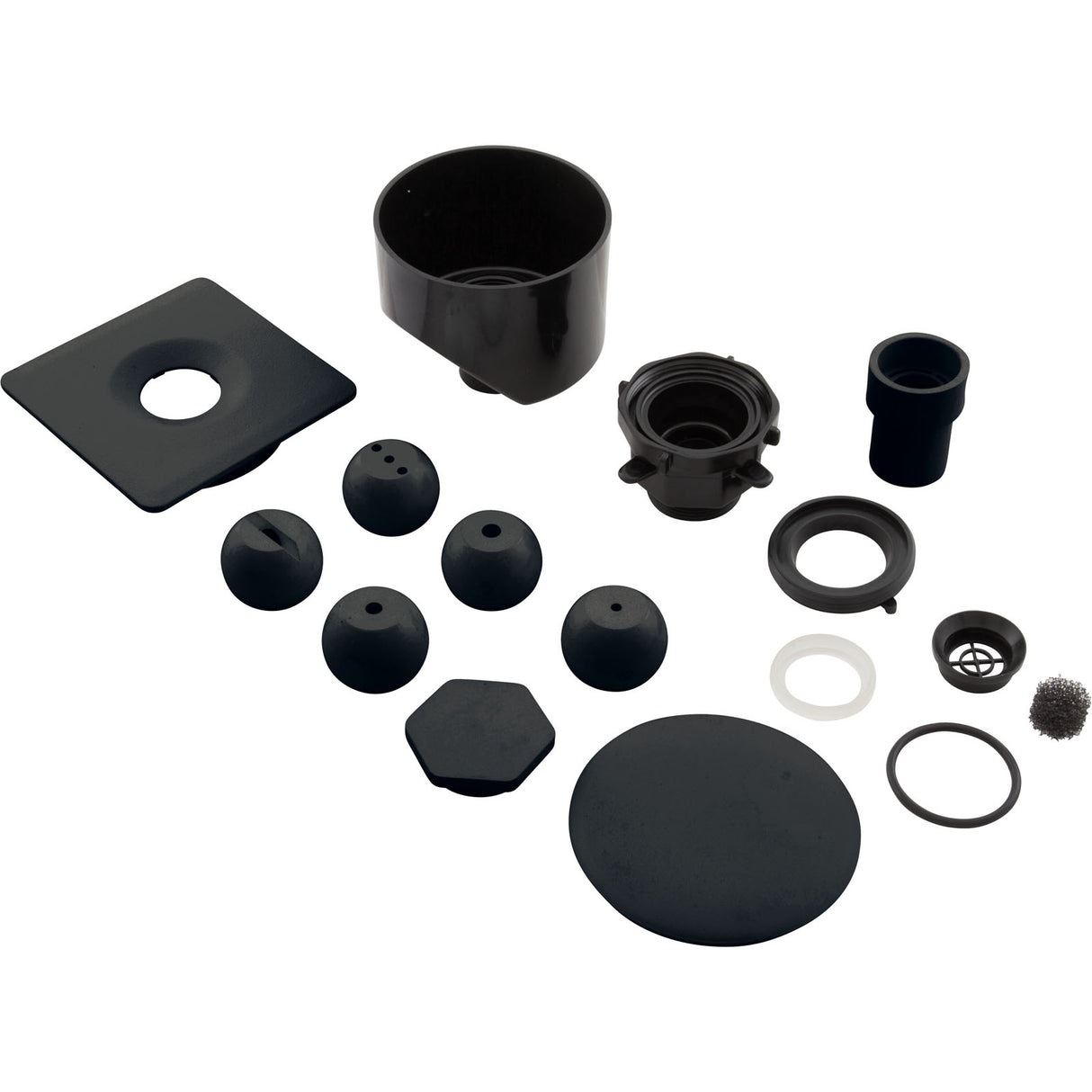 Deck Jet, Multi-Nozzle Black, Adjustable, Flangeless, Squar : 25598-363-000