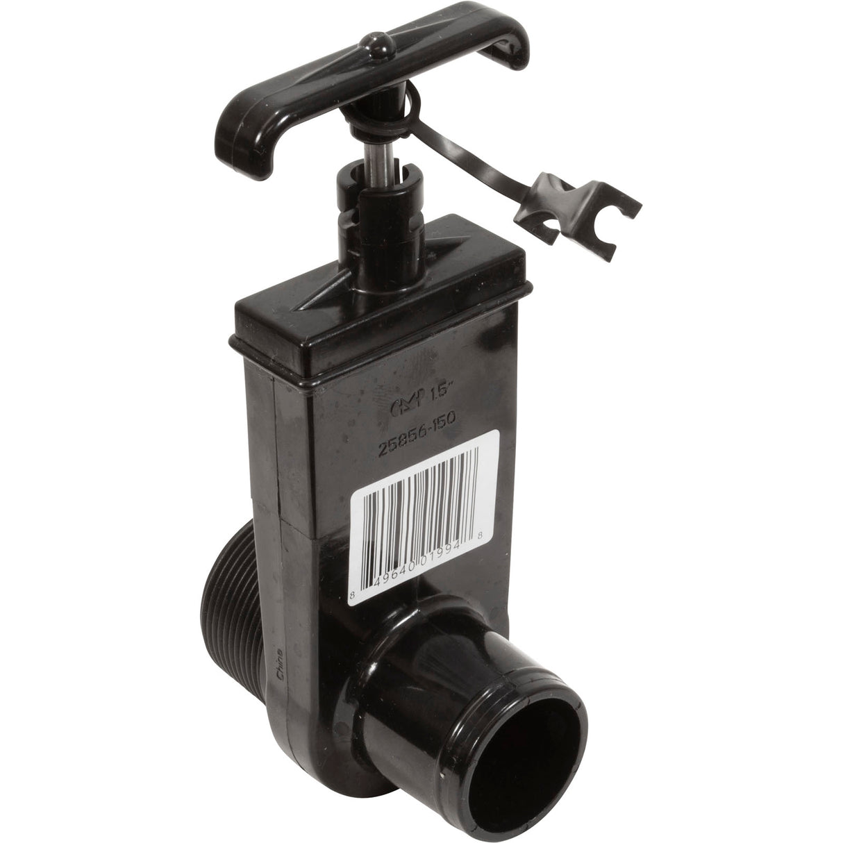 Slice Valve, 1.5In Mip X 1.5In Hose Adapter, Black : 25856-154-000 - Custom Molded Products - 25856-154-000 - PartsForSpas.com