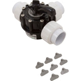 Diverter Valve, 1.5In Unions, 3-Way, Black : 25923-154-000 - Custom Molded Products - 25923-154-000 - PartsForSpas.com