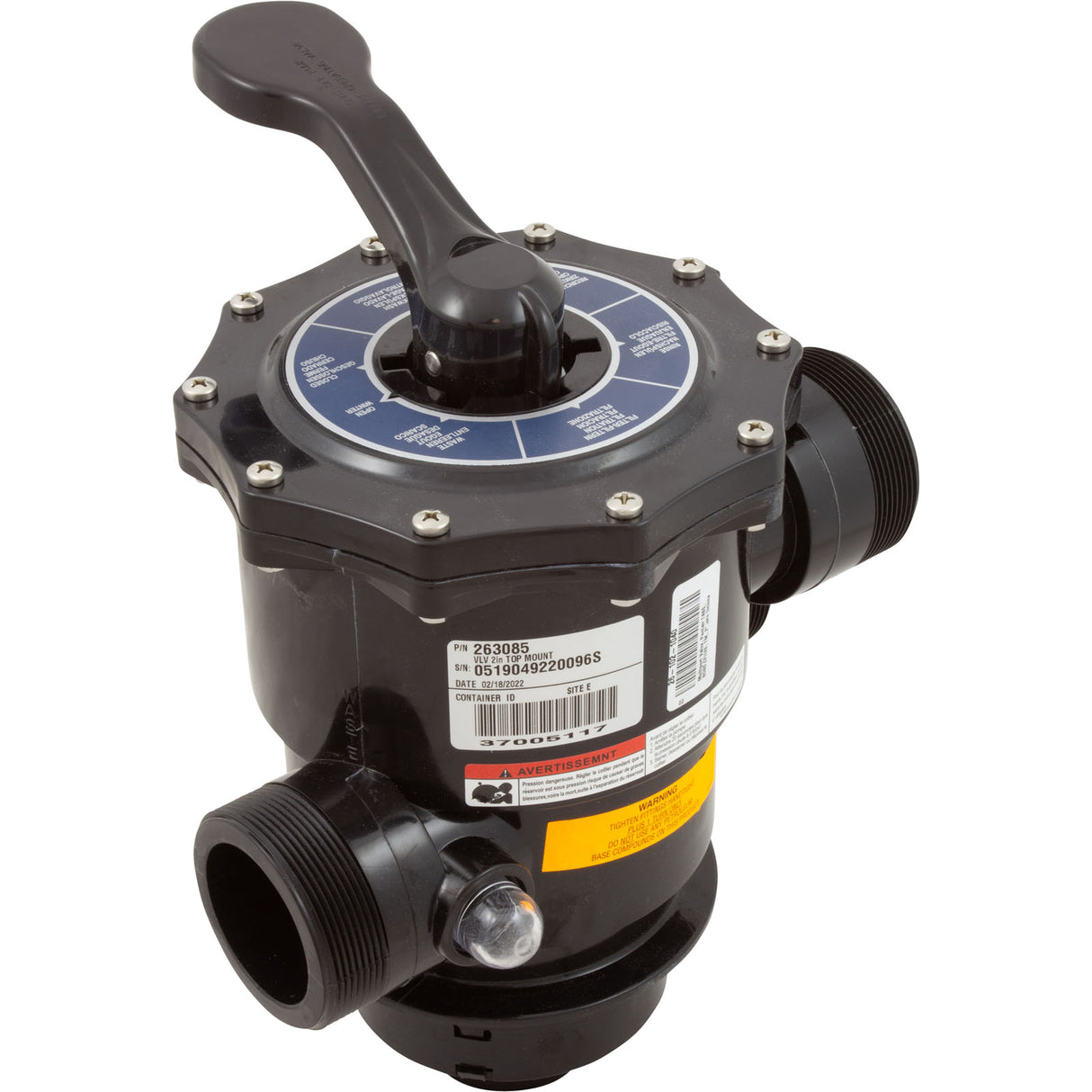 Multiport Valve, Pentair TA60, SD80, CFII26, TM, 2", w/o Unions : 263085 - Pentair - 788379853310 - PartsForSpas.com