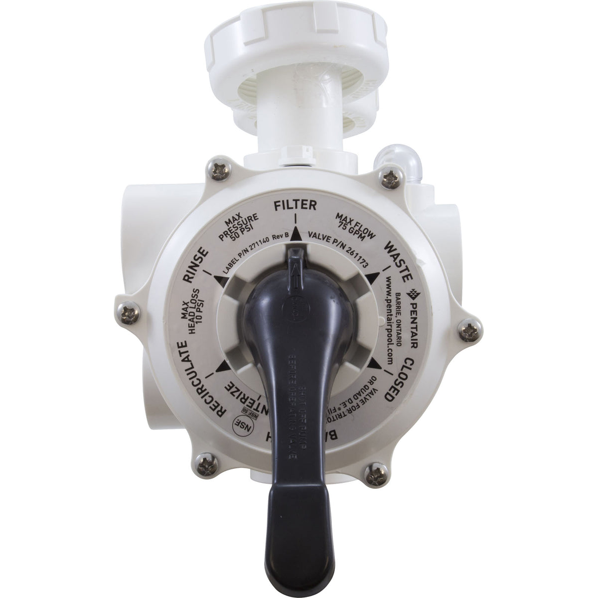 MPV, Pacfab/Pentair Sand Filter, 1-1/2" PVC, 6 Position : 261173
