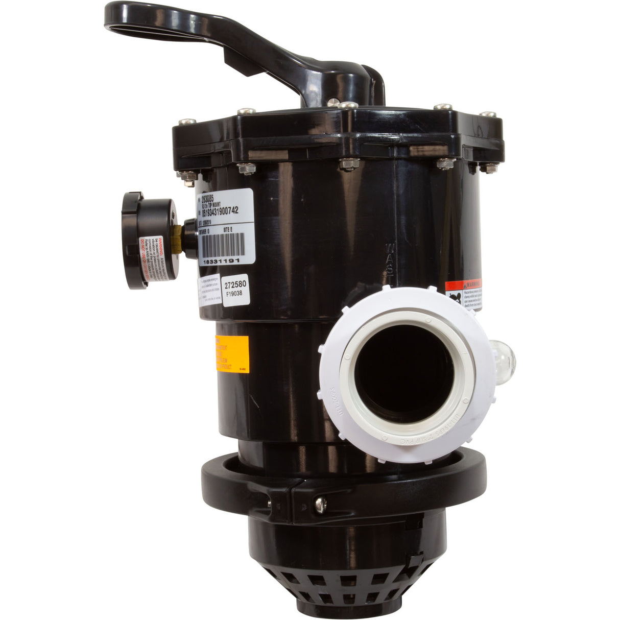 MPV, Pentair 2" Top Mount Hybrid, 6 Pos, Clamp-On, w/Fittings : 262525 - Pentair - 788379862220 - PartsForSpas.com