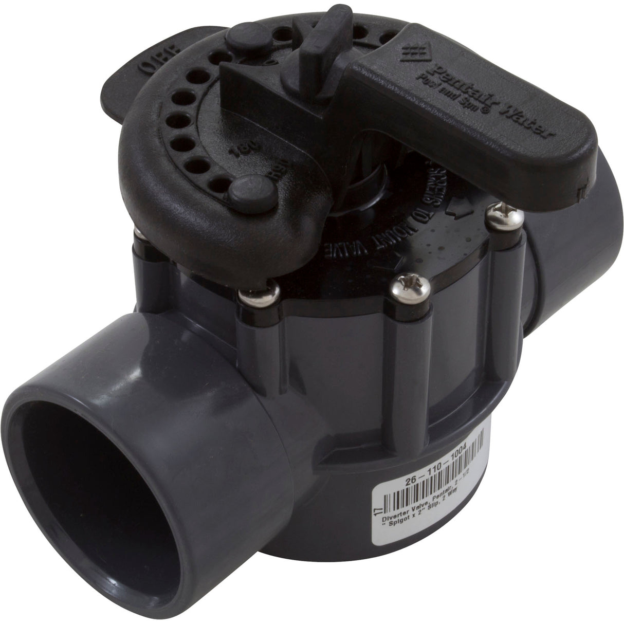 Diverter Valve, Pentair, 2-1/2" Spigot x 2" Slip, 2 Way : 263029 - PacFab/Pentair - 788379644314 - PartsForSpas.com