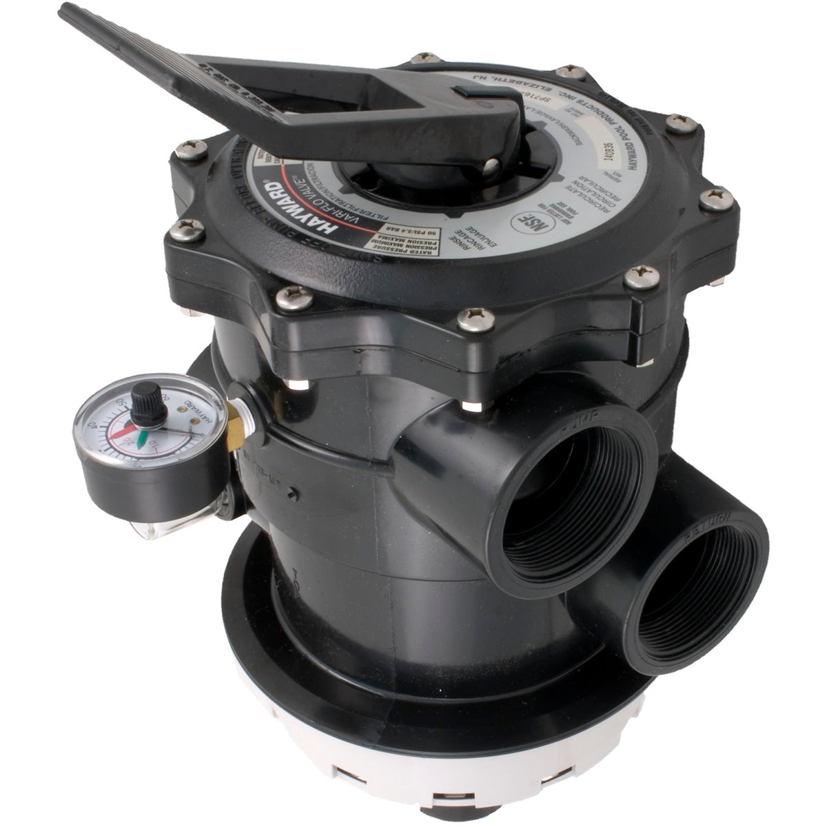 Multiport Valve, Hayward SP071620T, 2", 6 Pos, with Clamp : SP071620T - Hayward - 0610377207430 - PartsForSpas.com