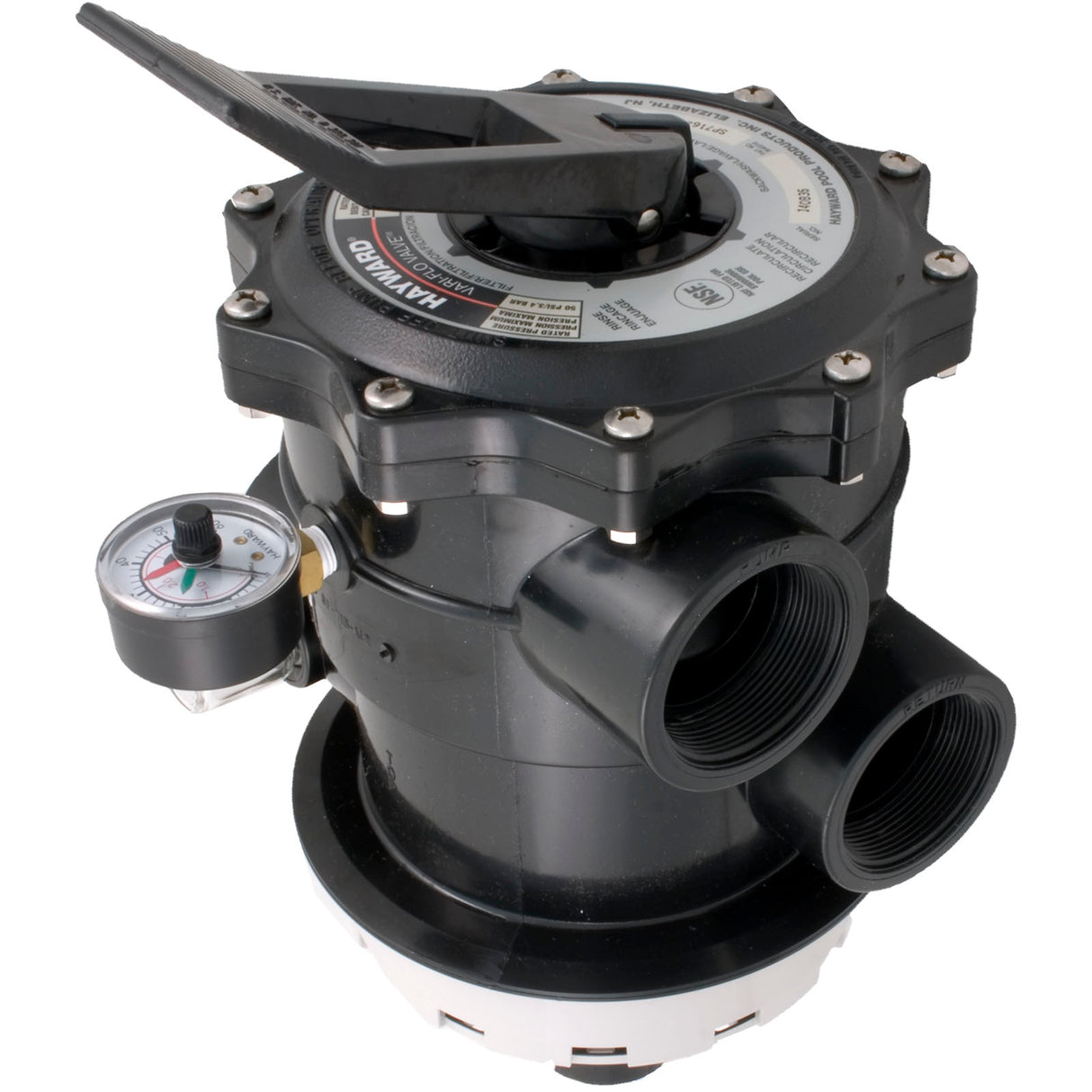 Multiport Valve, Hayward SP071620T, 2", 6 Pos, with Clamp : SP071620T - Hayward - 0610377207430 - PartsForSpas.com