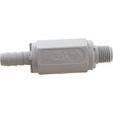 Check Valve, Rola-Chem, 3/8" Barb x 1/4"mpt, In-Line : 521170 - Rola-Chem/Paradise Industries - 757706001724 - PartsForSpas.com