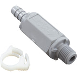 Check Valve, Rola-Chem, 3/8" Barb x 1/4"mpt, In-Line : 521170 - Rola-Chem/Paradise Industries - 757706001724 - PartsForSpas.com