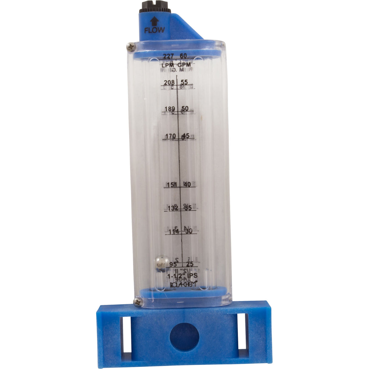 Flowmeter, Rola-Chem Vertical Mount, 1-1/2" PVC, 25-60 GPM : 570341V - Rola-Chem/Paradise Industries - 757706000628 - PartsForSpas.com