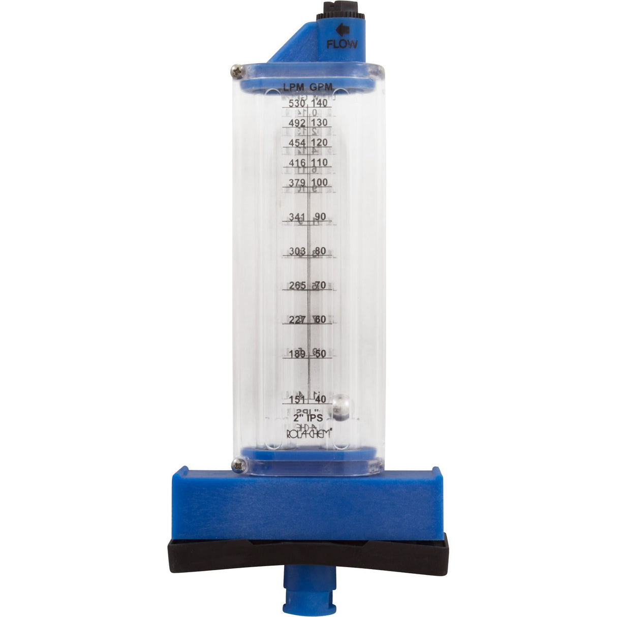 Flowmeter, Rola-Chem Top Mount, 2" PVC, 30-150 GPM : 570351T - Rola-Chem/Paradise Industries - 757706000673 - PartsForSpas.com