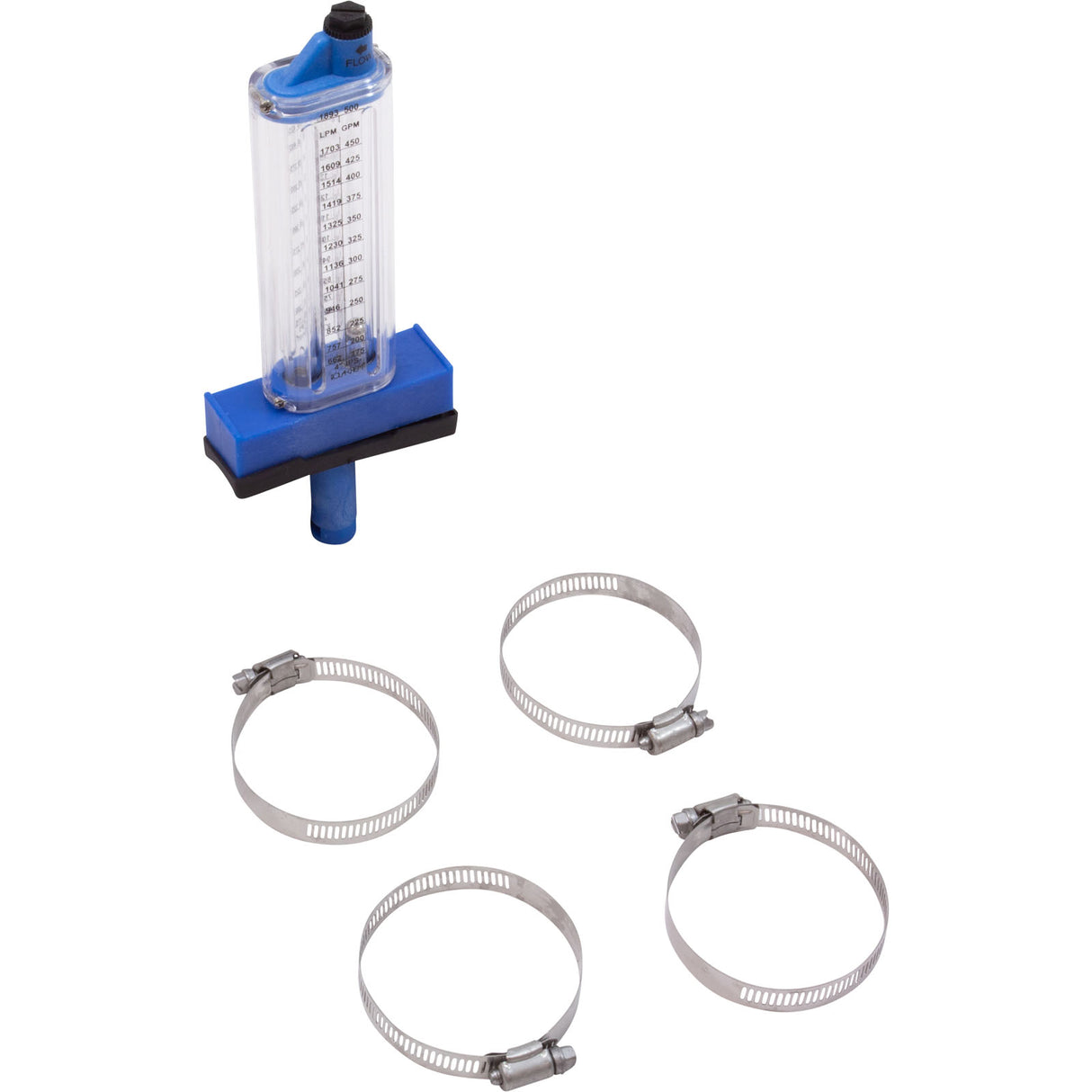 Flowmeter, Rola-Chem Top Mount, 4" PVC, 125-500 GPM : 570381T - Rola-Chem/Paradise Industries - 757706000857 - PartsForSpas.com