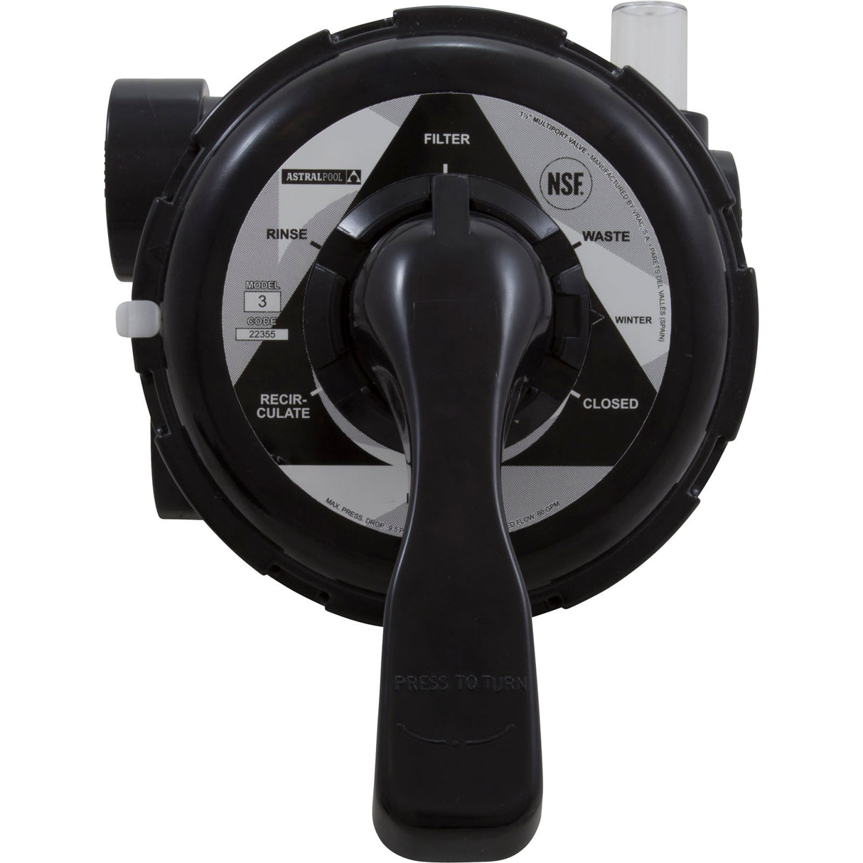 MPV, Astral Sand Filter, 1-1/2", Side Mount, 6 Position : 22355 - Astral Products, Inc. - 842038232048 - PartsForSpas.com