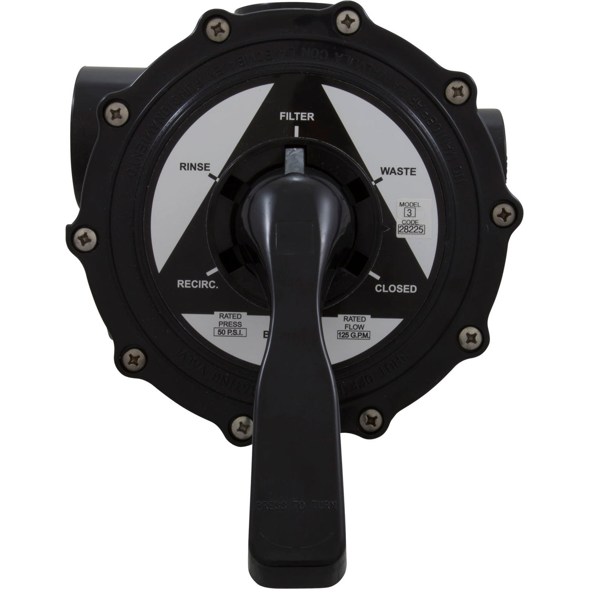 Multiport Valve, Astral, 2" Side-Mount, 6 Position : 28225 - Astral Products, Inc. - 842038232107 - PartsForSpas.com
