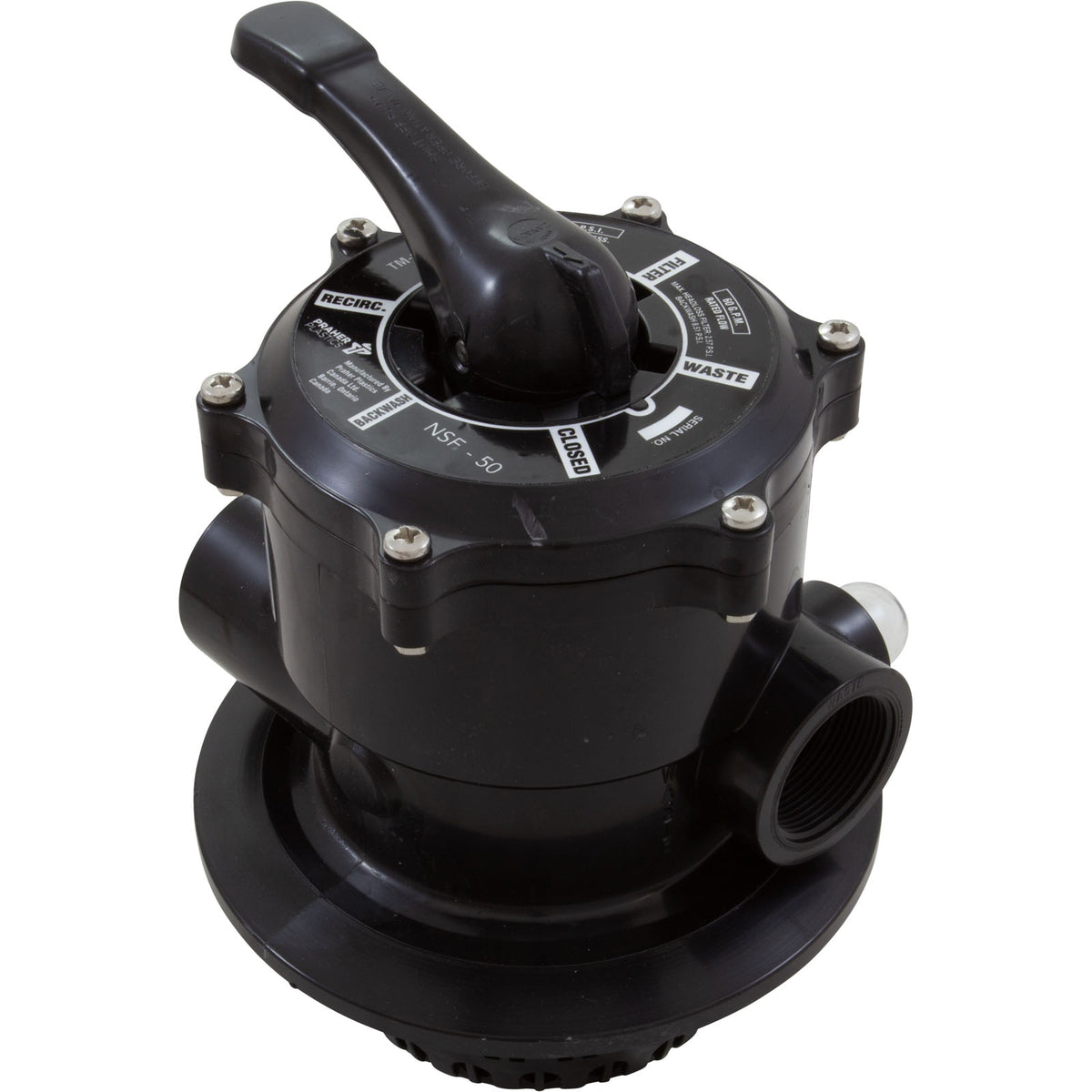 Multiport Valve, Praher TM-12-L, 1-1/2" Female Pipe Thread : TM-12-L - Praher Canada Ltd - 1.08855E+13 - PartsForSpas.com