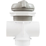Diverter Valve, WW, 1", 2 Port, Top Mount, Vertical, Gry : 600-4347 - Waterway Plastics - 600-4347 - PartsForSpas.com